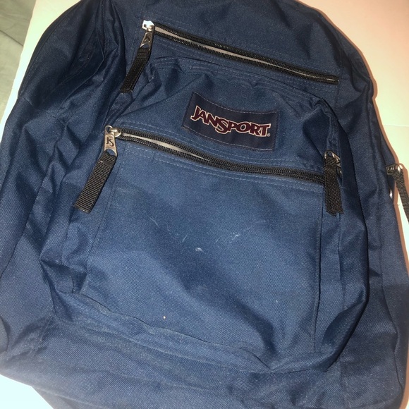 Jansport Large Navy bookbag backpack - Picture 1 of 5